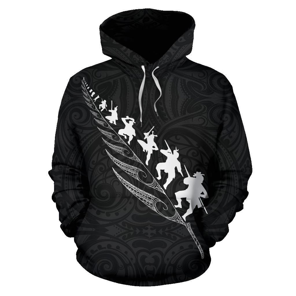 New Zealand Hoodie Maori Haka Fern Pullover Hoodie RLT14 - Vibe Hoodie Shop