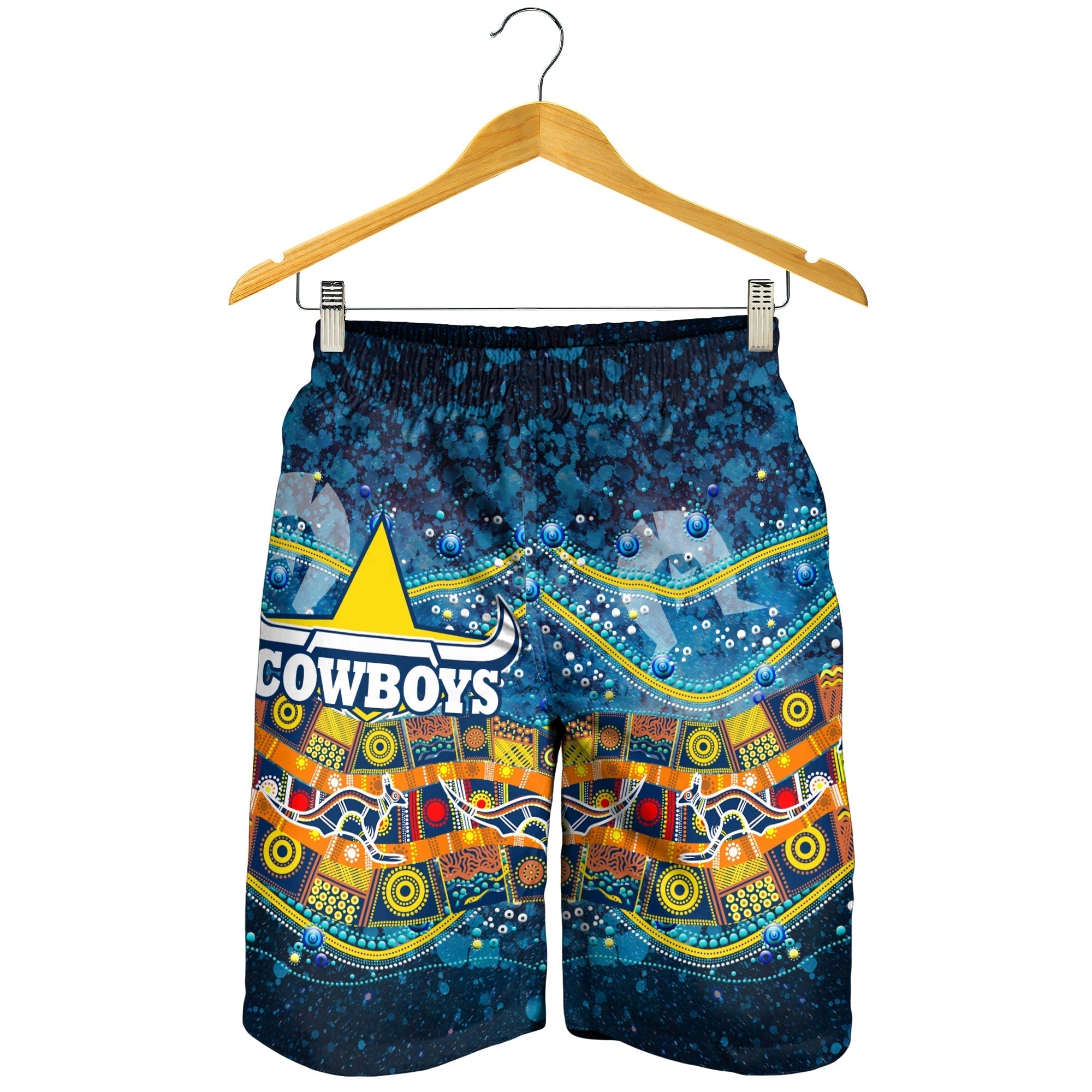 NAIDOC Week Cowboys Men's Short - Aboriginal Dot Painting - - Vibe Hoodie Shop