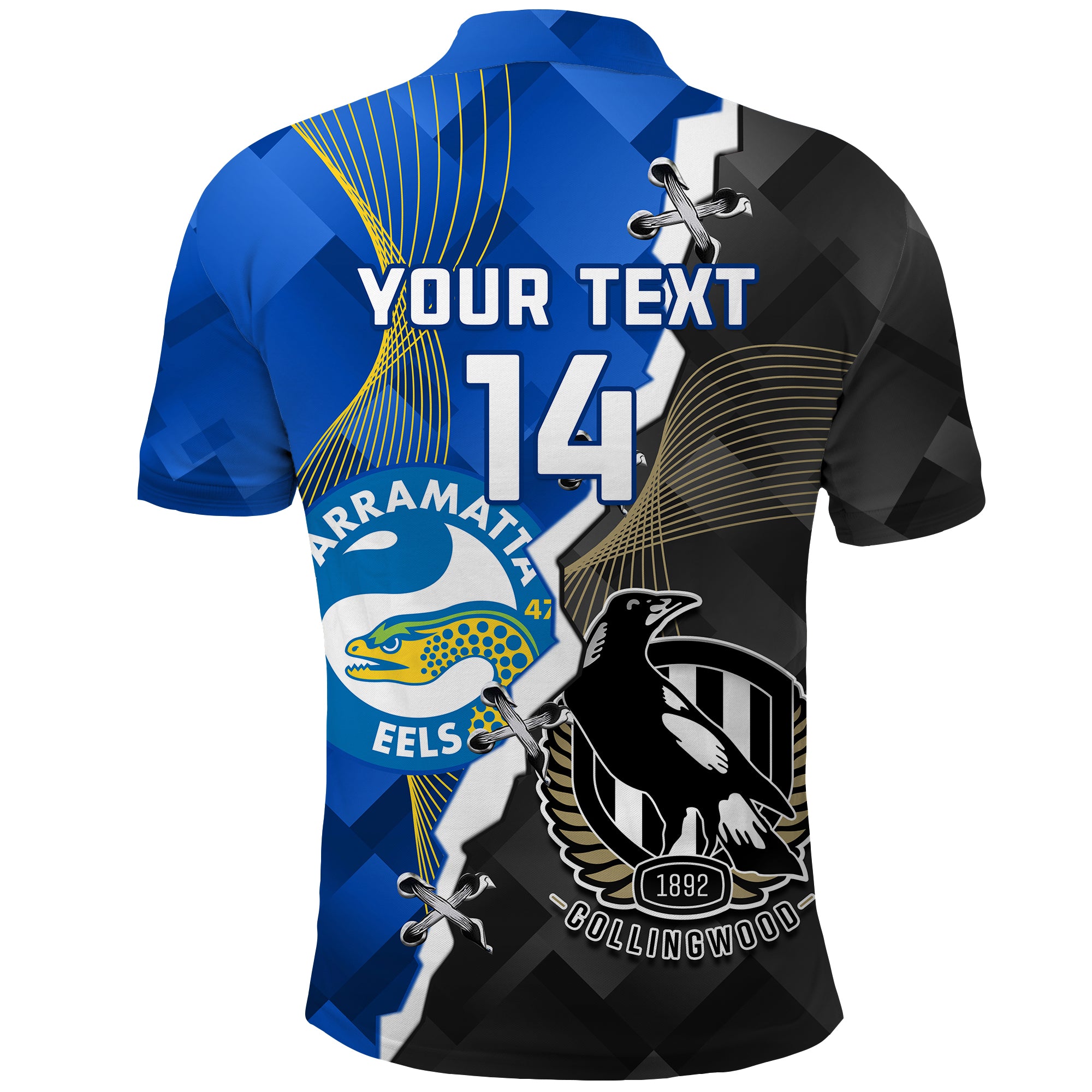 CUSTOMER REQUEST- Magpies and Eels - 01/11/2024 - Polo Shirt - - Vibe Hoodie Shop