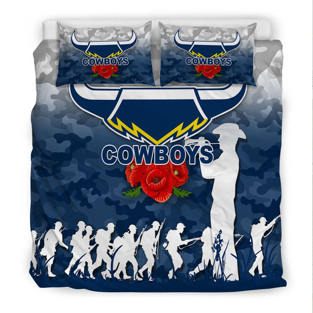North Queensland Cowboys ANZAC Day Camo Bedding Set - - Vibe Hoodie Shop