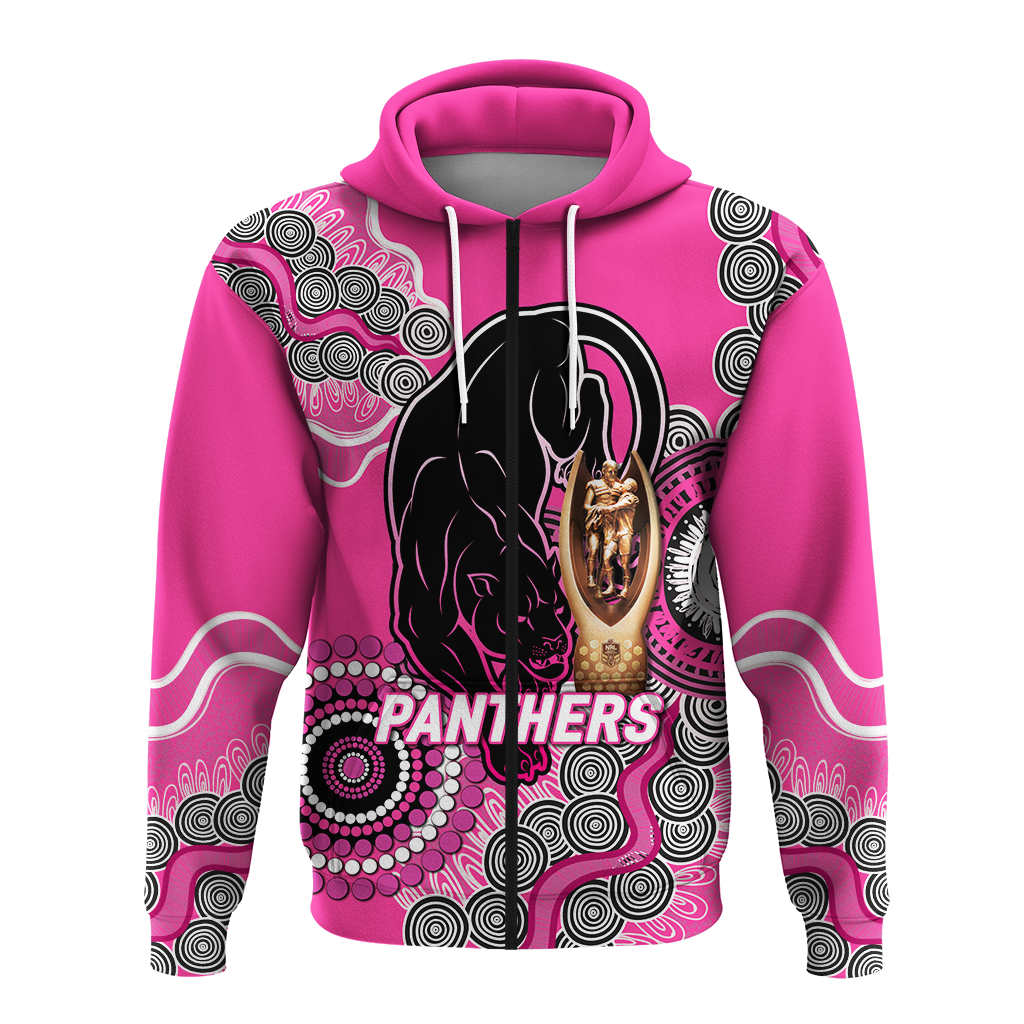 Panthers Rugby Premiers 2022 Aboriginal Art Hoodie - LT12 - Vibe Hoodie Shop