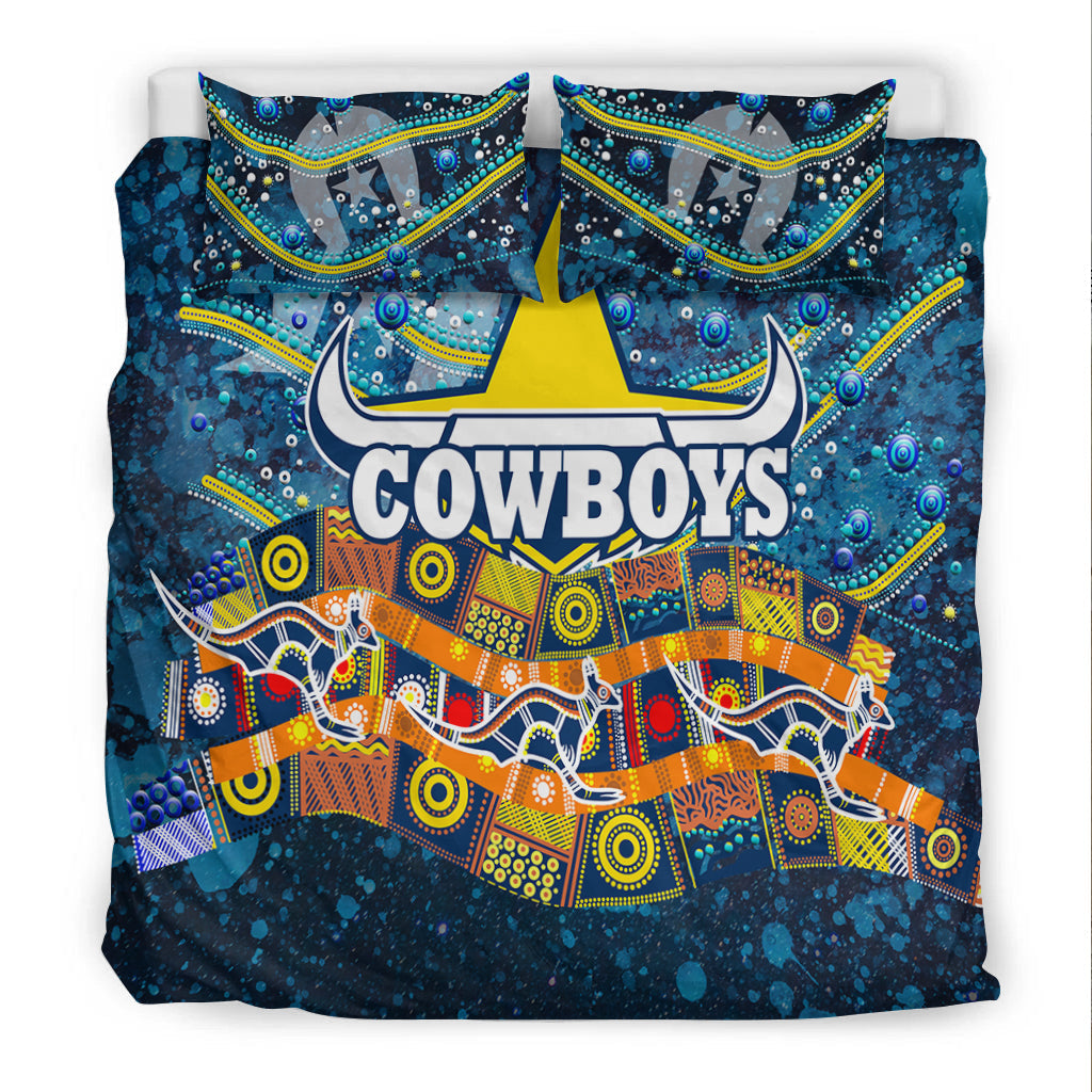 NAIDOC Week Cowboys Bedding Set - Aboriginal Dot Painting - - Vibe Hoodie Shop