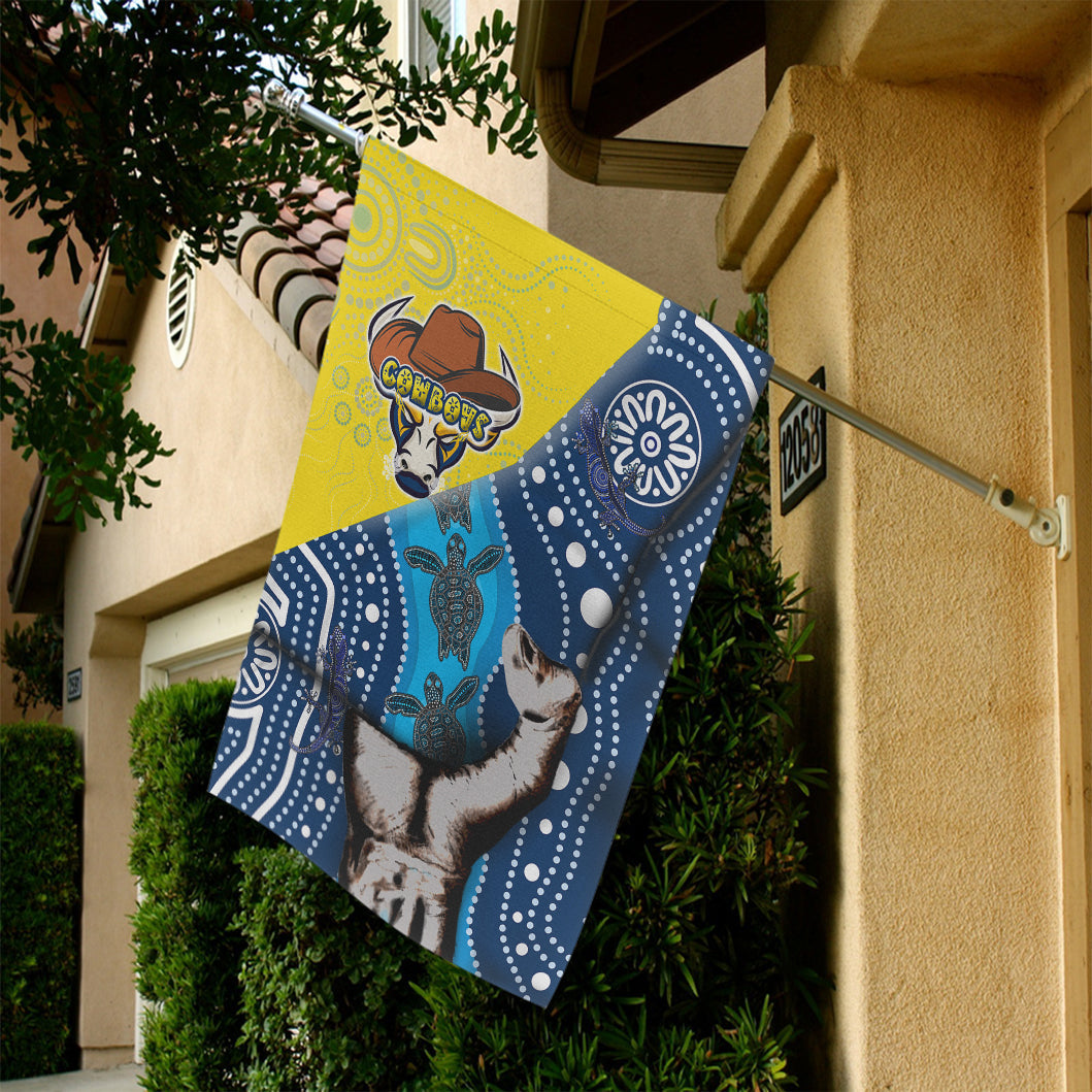 Cowboys Rugby Patronage Flag - Custom North Queensland Cowboys Bloods In My Veins Flag - Vibe Hoodie Shop