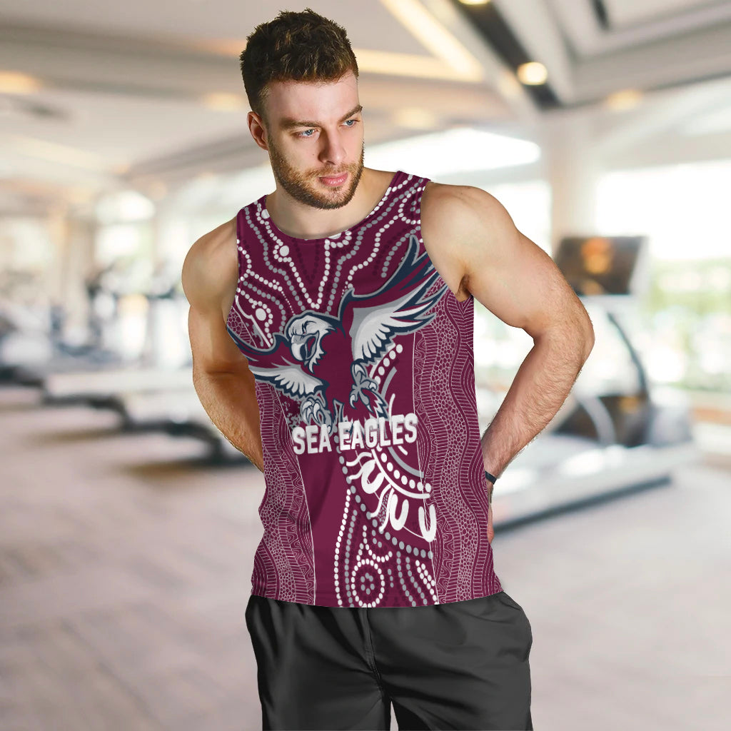 Sea Eagles Rugby 2022 Aboriginal Art Men Tank Top - - Vibe Hoodie Shop