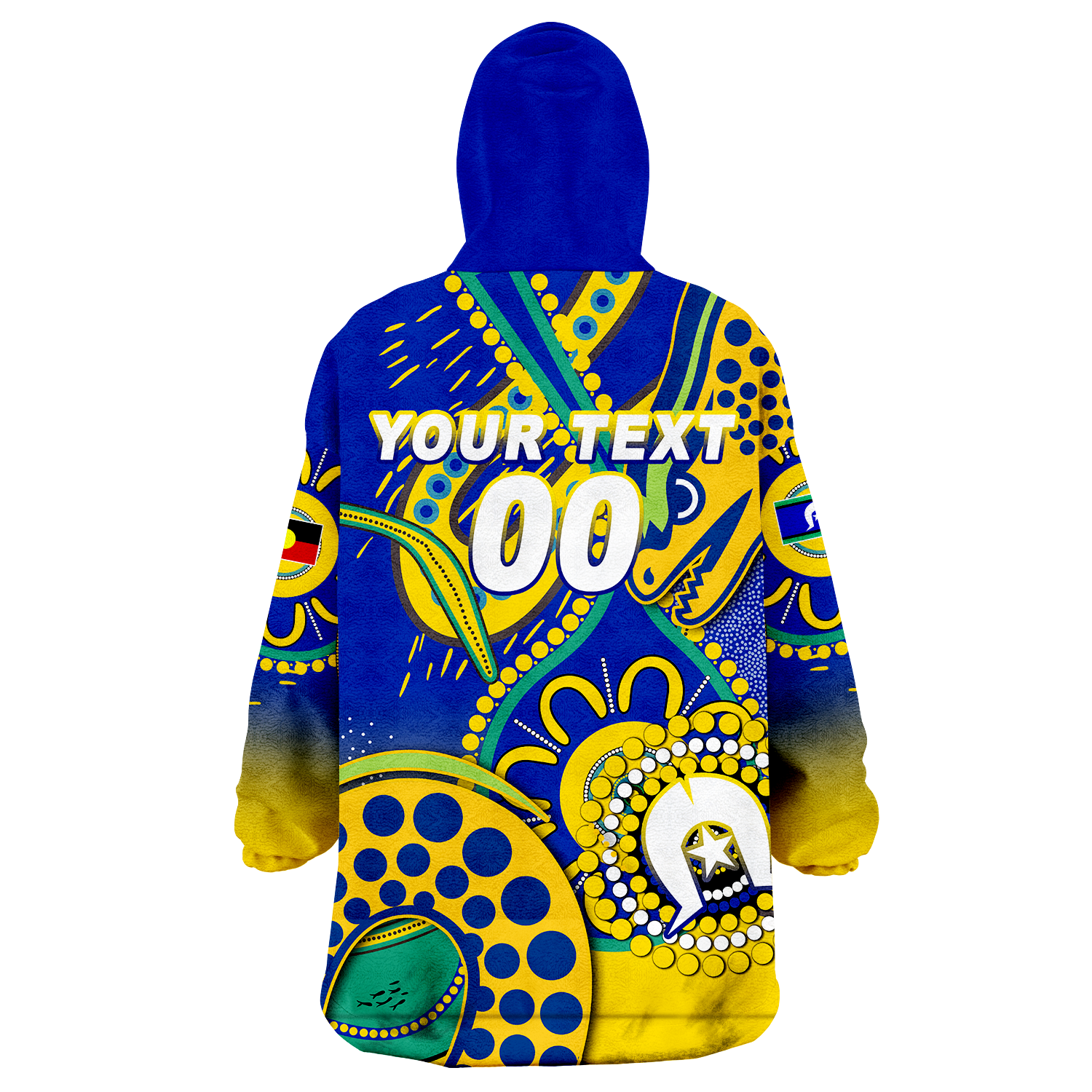 (Custom Personalised) Eels Rugby NAIDOC 2022 Aboriginal Wearable Blanket Hoodie - - Vibe Hoodie Shop