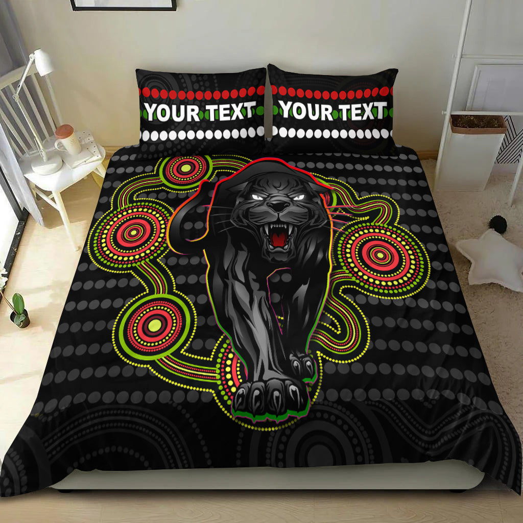 (Custom Personalised) Panthers Indigenous Bedding Set Version Black Alternate - Vibe Hoodie Shop