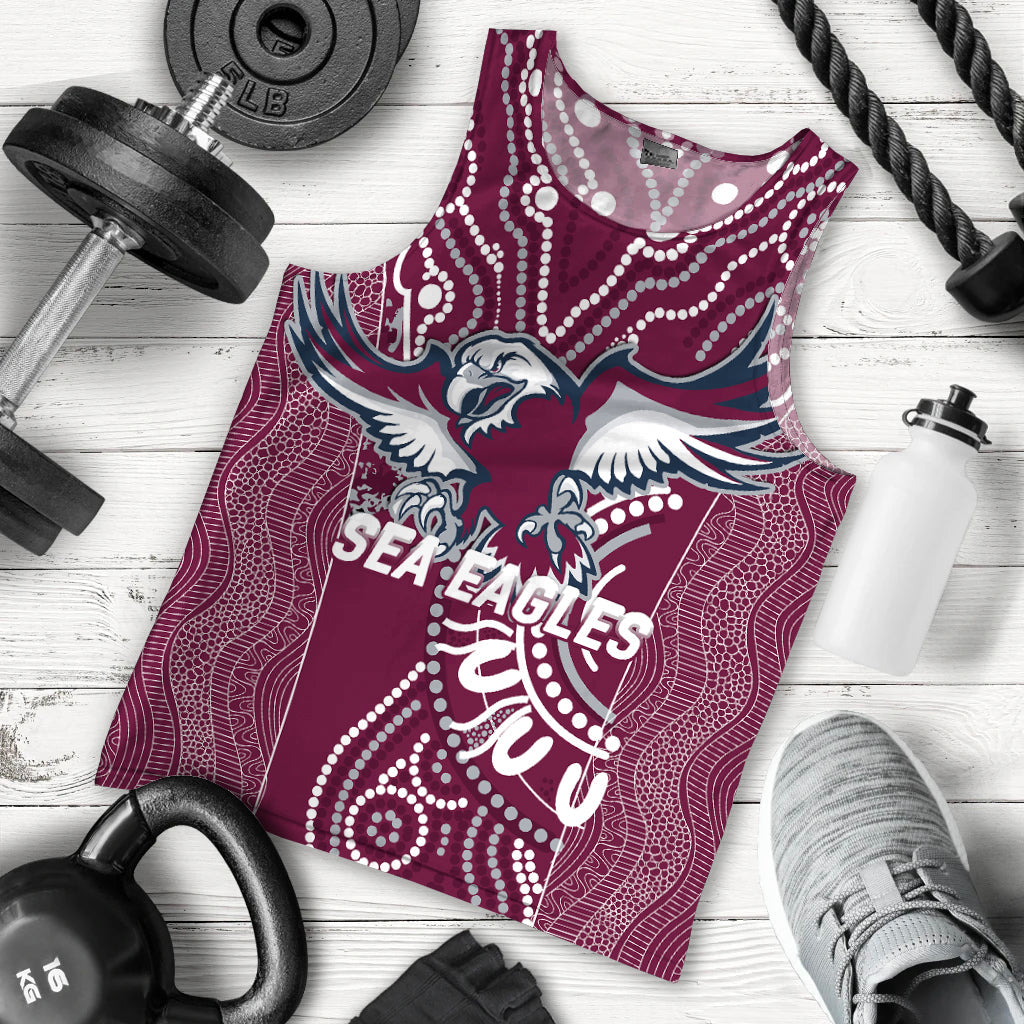 Sea Eagles Rugby 2022 Aboriginal Art Men Tank Top - - Vibe Hoodie Shop