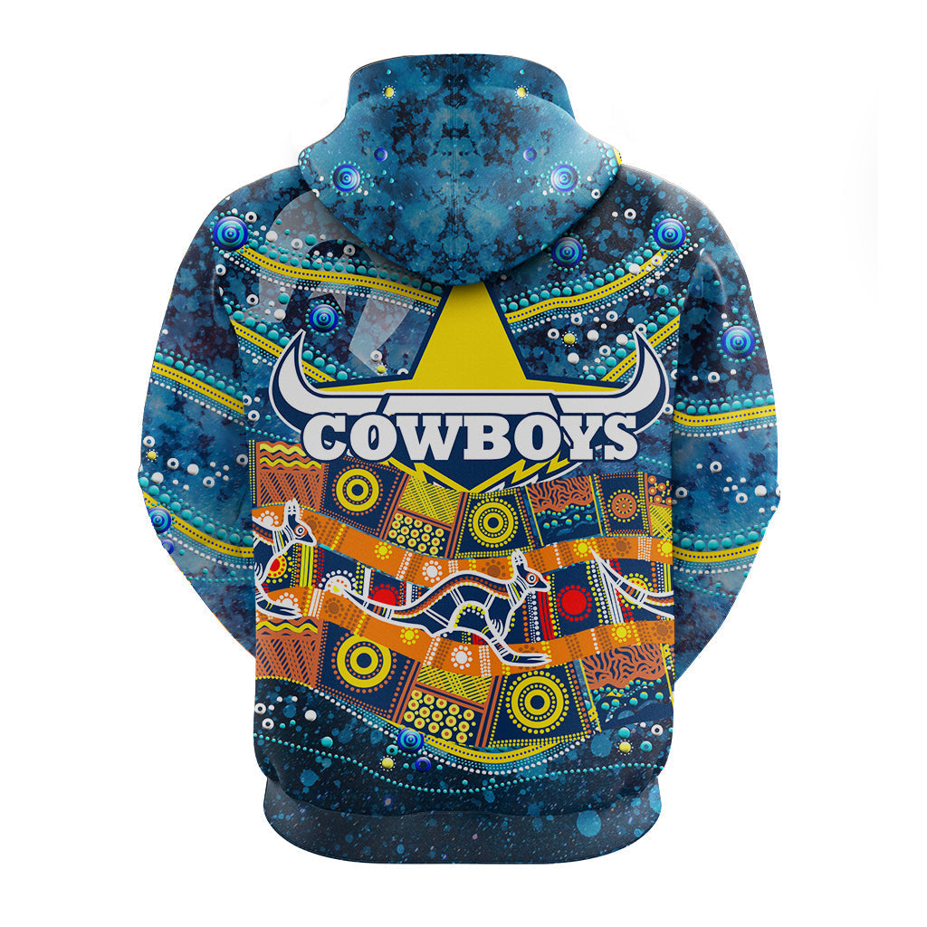 NAIDOC Week Cowboys Hoodie - Aboriginal Dot Painting - LT12 - Vibe Hoodie Shop