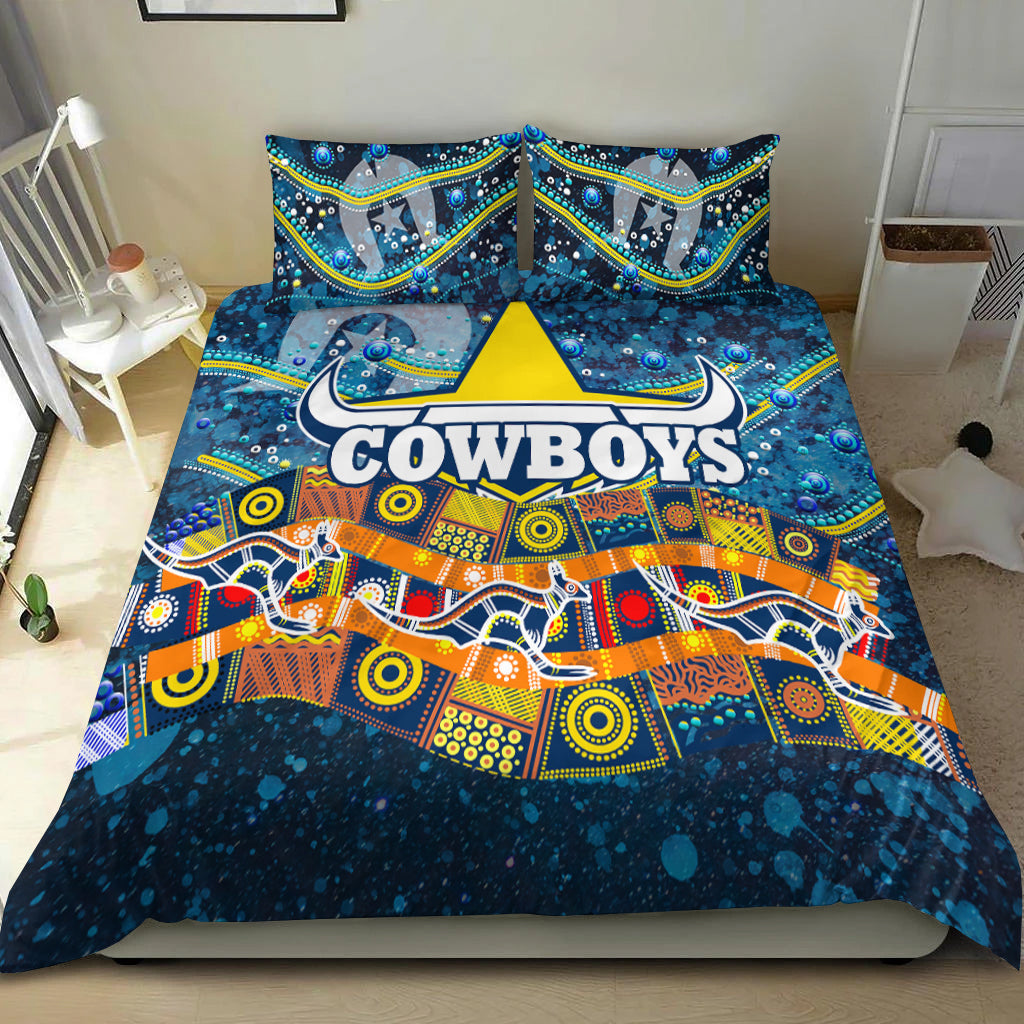 NAIDOC Week Cowboys Bedding Set - Aboriginal Dot Painting - - Vibe Hoodie Shop
