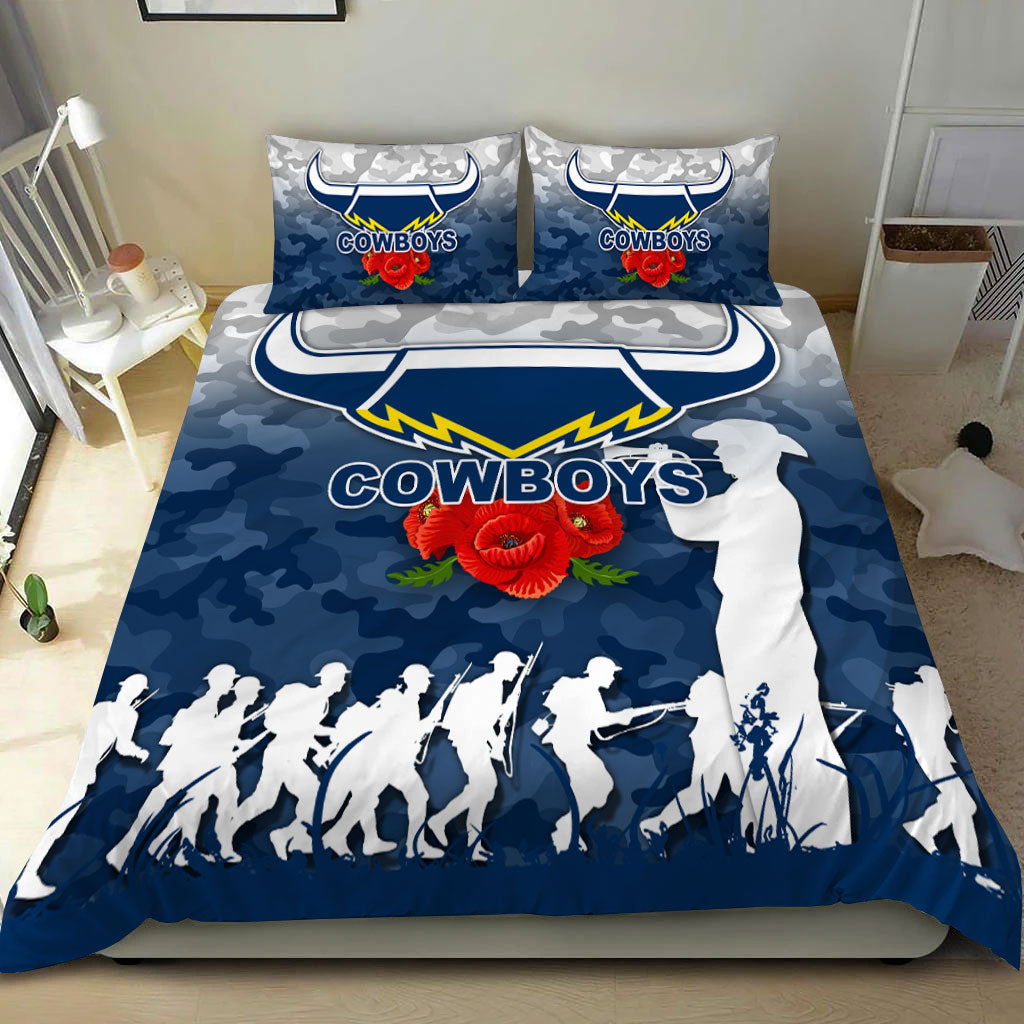 North Queensland Cowboys ANZAC Day Camo Bedding Set - - Vibe Hoodie Shop