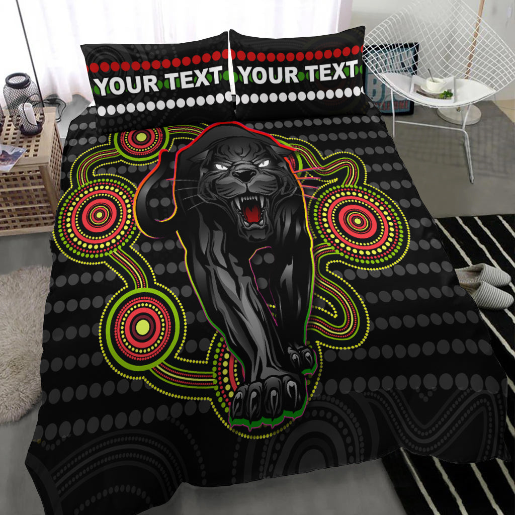 (Custom Personalised) Panthers Indigenous Bedding Set Version Black Alternate - Vibe Hoodie Shop
