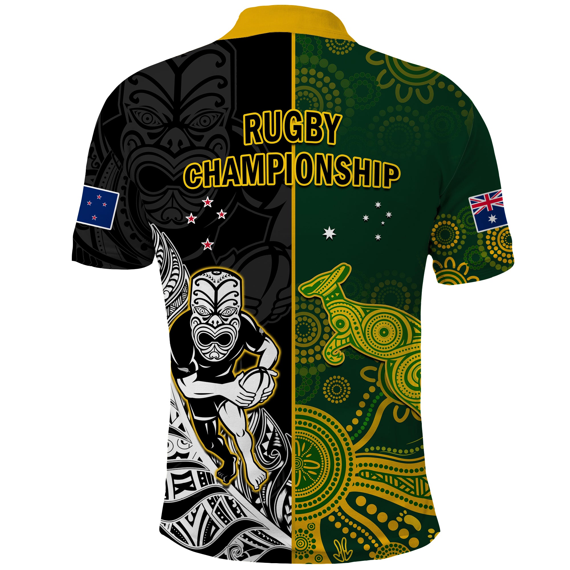 Australia Rugby Mix Aotearoa Rugby Polo Shirt Wallabies All Black Special Version - Vibe Hoodie Shop