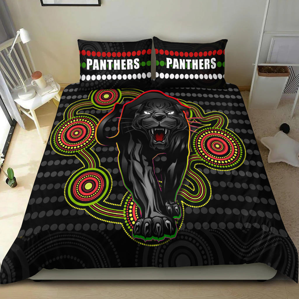 Panthers Indigenous Bedding Set Version Black Alternate - Vibe Hoodie Shop