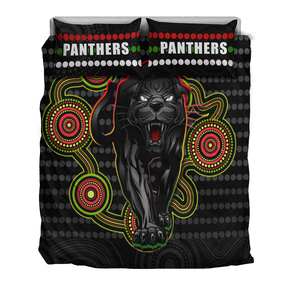 Panthers Indigenous Bedding Set Version Black Alternate - Vibe Hoodie Shop
