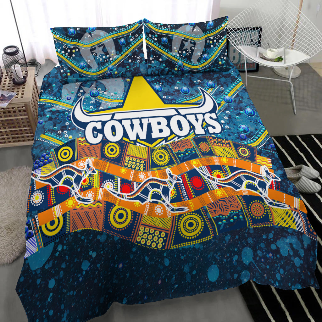 NAIDOC Week Cowboys Bedding Set - Aboriginal Dot Painting - - Vibe Hoodie Shop