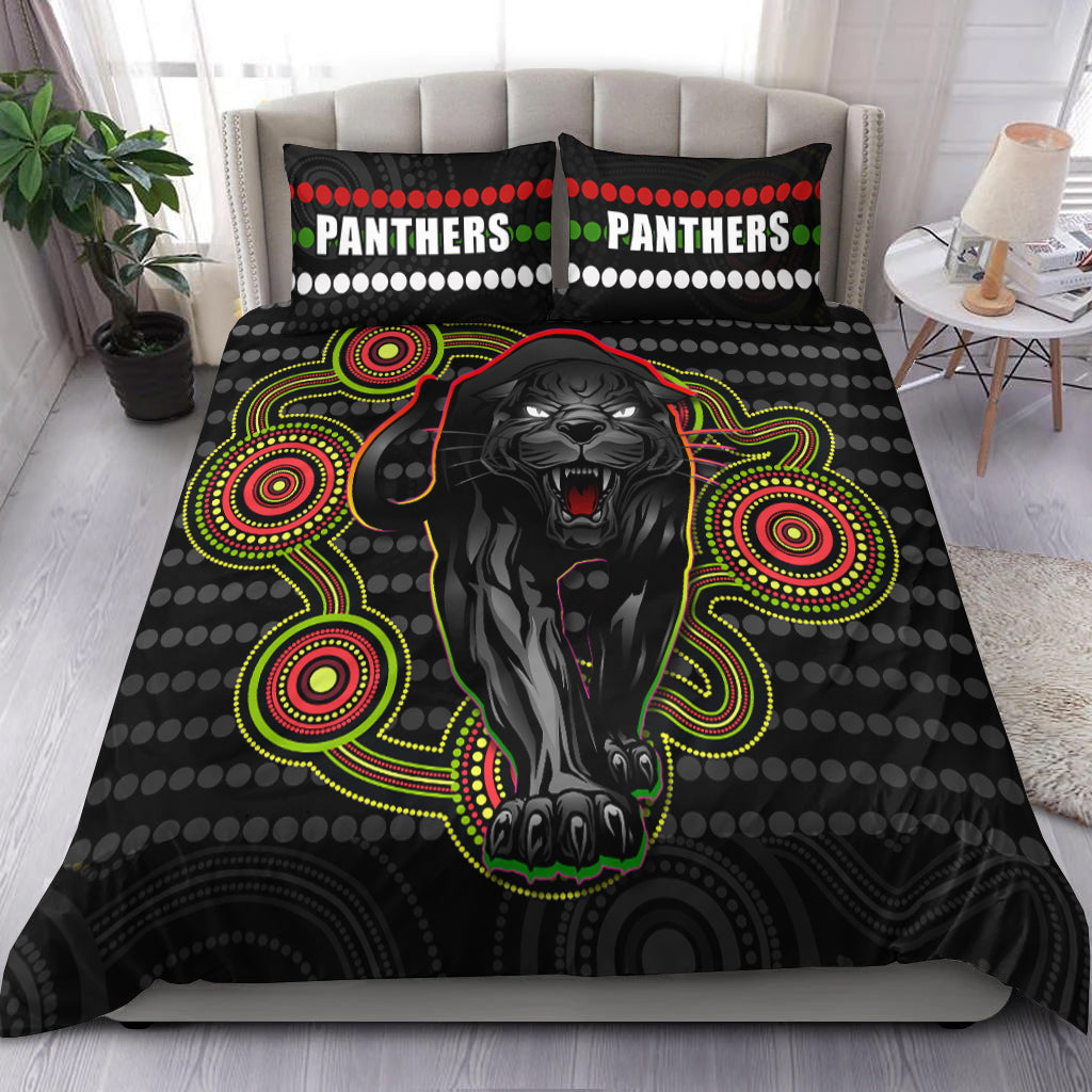 Panthers Indigenous Bedding Set Version Black Alternate - Vibe Hoodie Shop