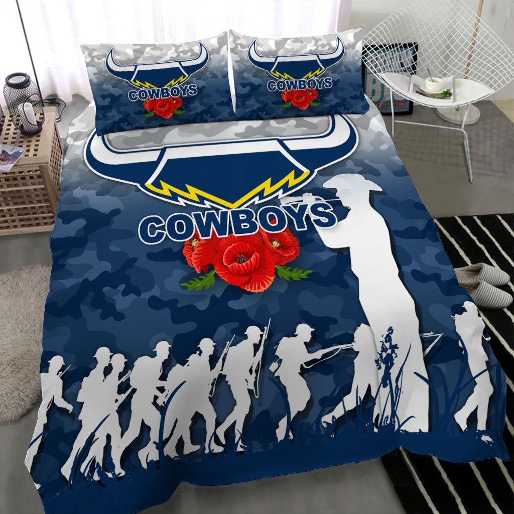 North Queensland Cowboys ANZAC Day Camo Bedding Set - - Vibe Hoodie Shop