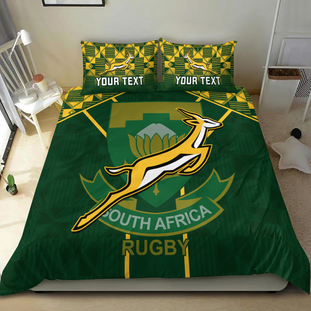 Personalised South Africa Rugby Bedding Set 2023 Go Springboks World Cup - Vibe Hoodie Shop