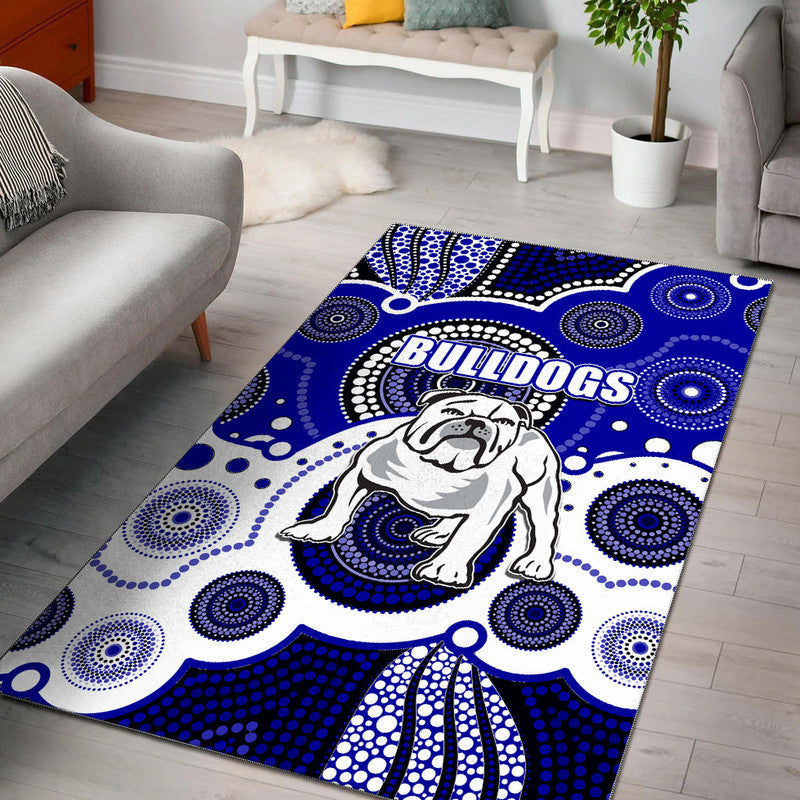 Canterbury Bulldogs Rugby Area Rug Aboriginal - Vibe Hoodie Shop