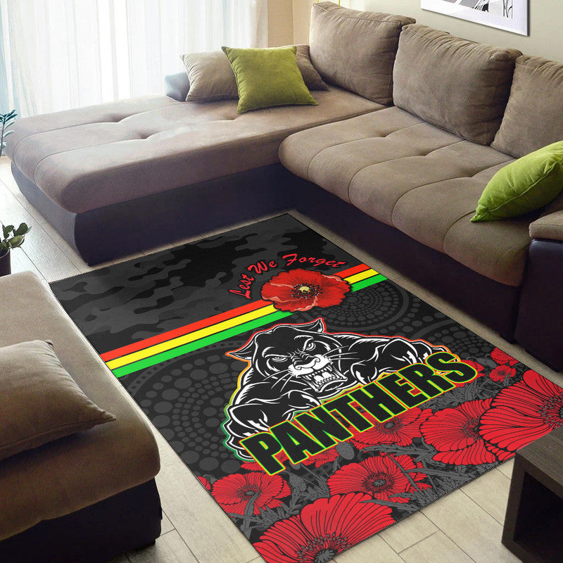 Panthers Rugby ANZAC Area Rug Angry Panther Camouflage With Poppy - Vibe Hoodie Shop