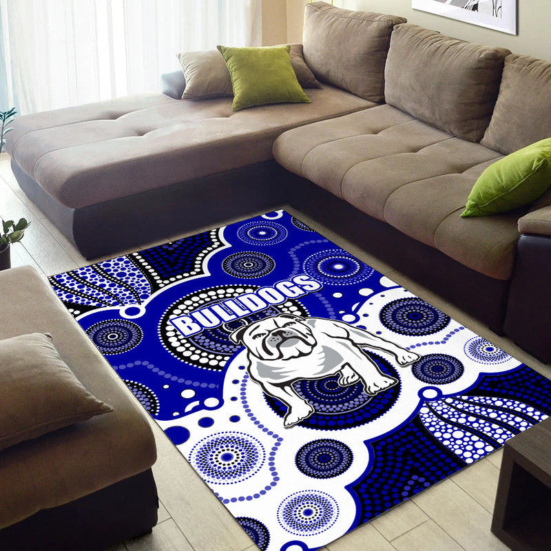 Canterbury Bulldogs Rugby Area Rug Aboriginal - Vibe Hoodie Shop