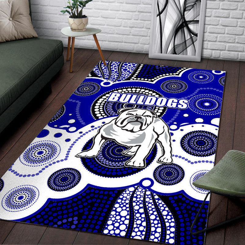 Canterbury Bulldogs Rugby Area Rug Aboriginal - Vibe Hoodie Shop