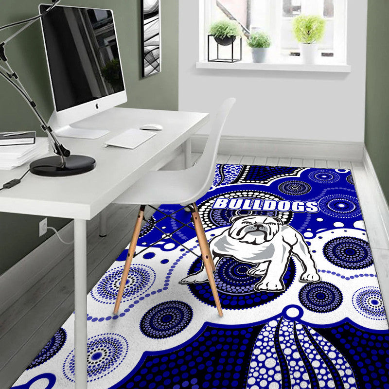 Canterbury Bulldogs Rugby Area Rug Aboriginal - Vibe Hoodie Shop