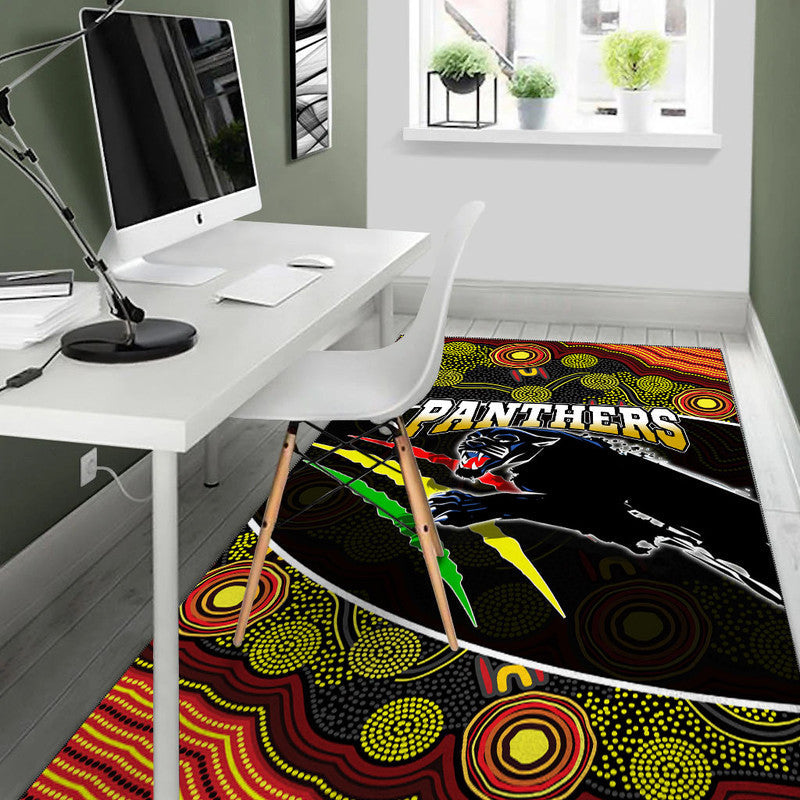 Panthers Rugby Area Rug Aboriginal Basic Style - Vibe Hoodie Shop