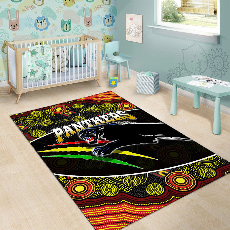 Panthers Rugby Area Rug Aboriginal Basic Style - Vibe Hoodie Shop