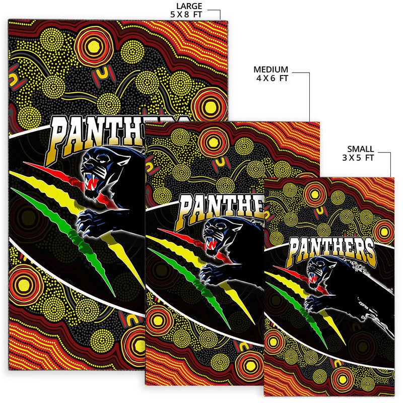 Panthers Rugby Area Rug Aboriginal Basic Style - Vibe Hoodie Shop