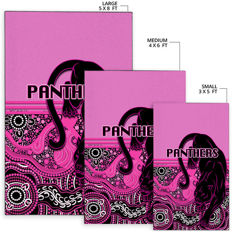 Panthers Rugby Champions 2022 Indigenous Pink Style Area Rug - Vibe Hoodie Shop