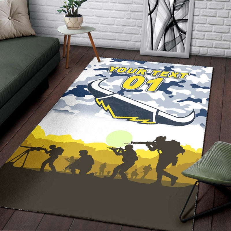 (Custom Personalised) North Queensland Cowboys ANZAC 2022 Area Rug Simple Style - White - Vibe Hoodie Shop