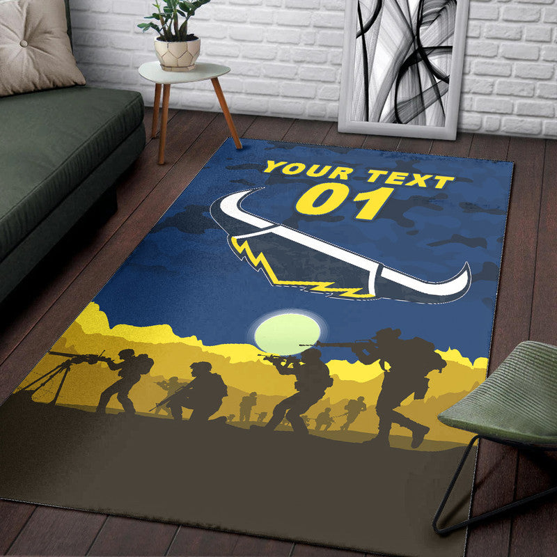 (Custom Personalised) North Queensland Cowboys ANZAC 2022 Area Rug Simple Style - Blue - Vibe Hoodie Shop