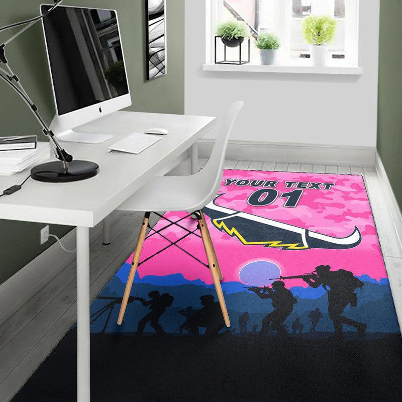 (Custom Personalised) North Queensland Cowboys ANZAC 2022 Area Rug Simple Style - Pink - Vibe Hoodie Shop