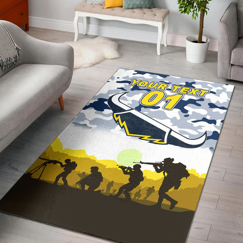 (Custom Personalised) North Queensland Cowboys ANZAC 2022 Area Rug Simple Style - White - Vibe Hoodie Shop