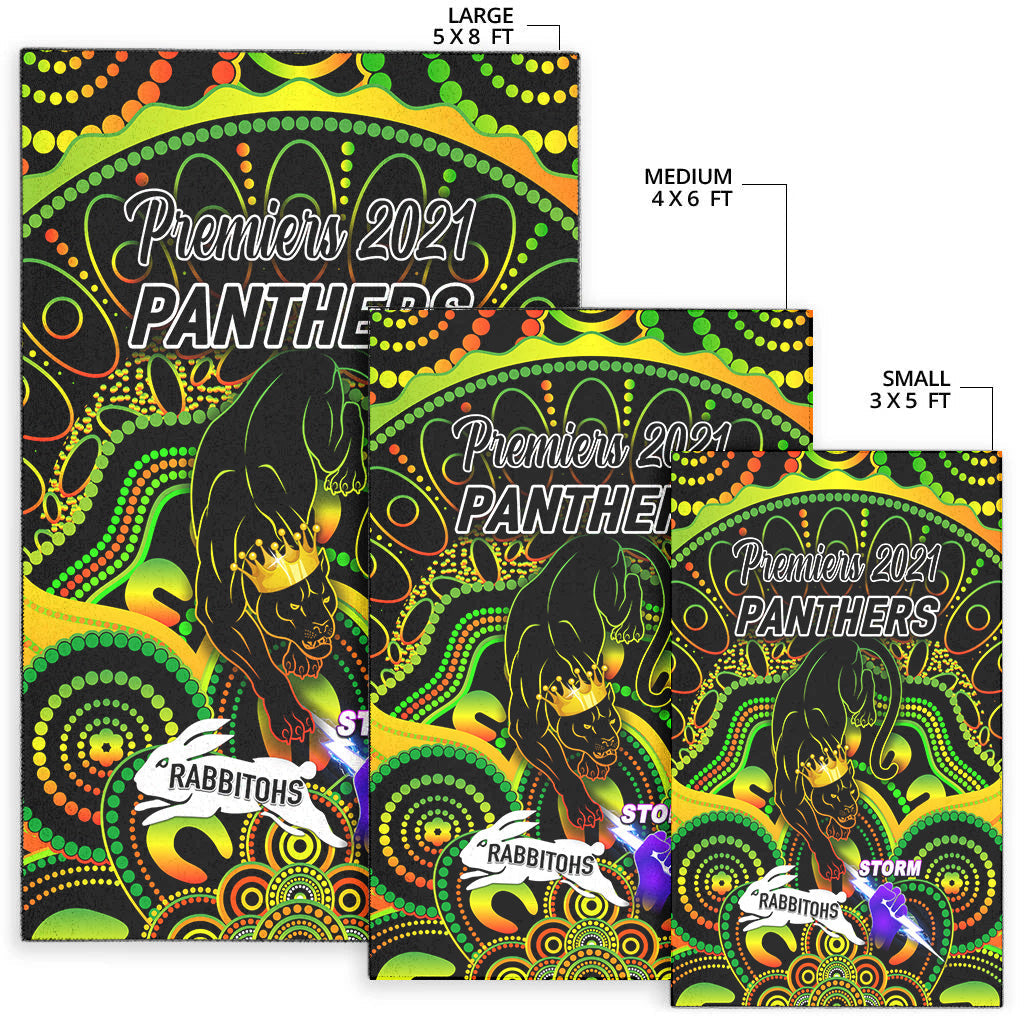 Penrith Panthers Area Rug 2021 Indigenous Premiers - The King - Vibe Hoodie Shop