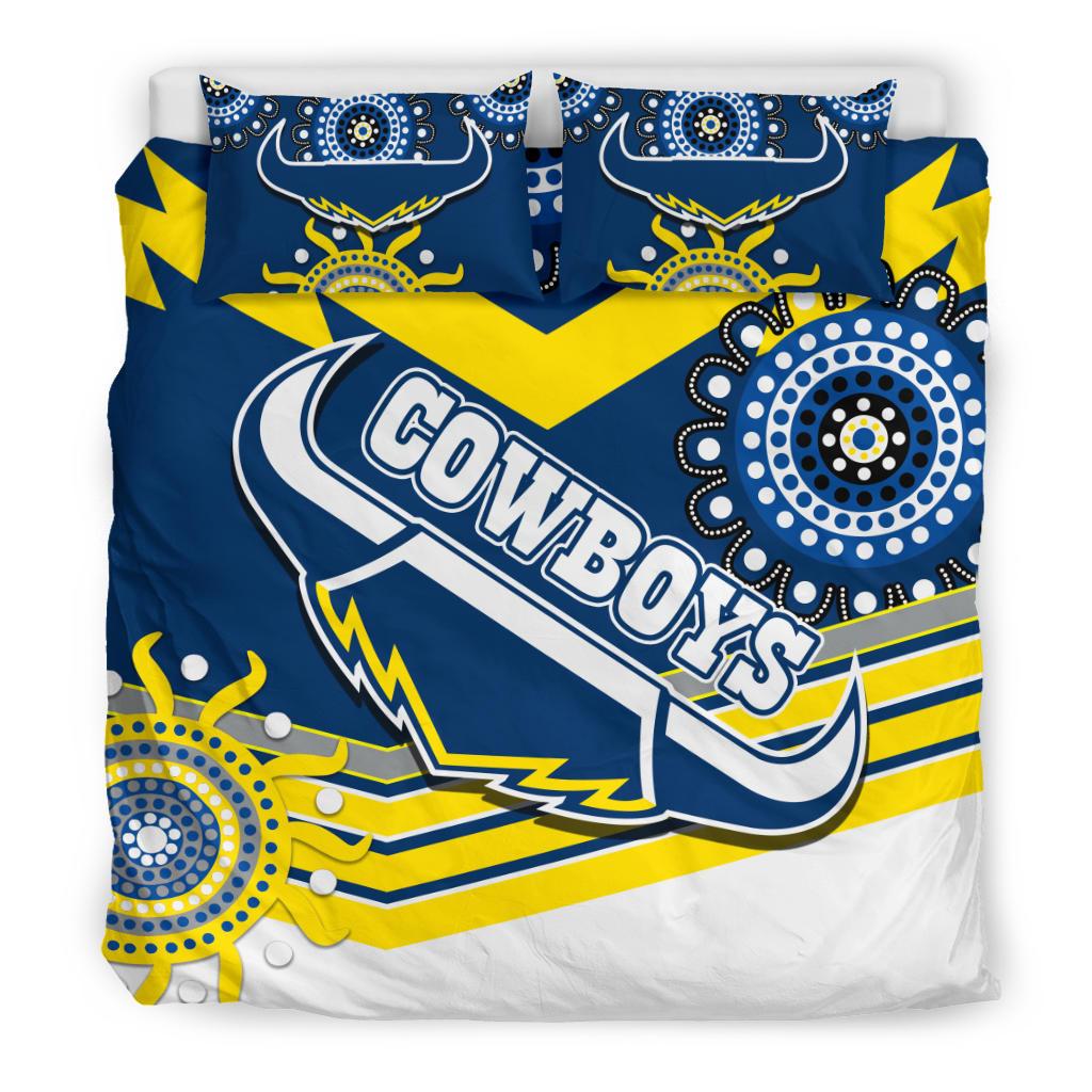 Proud Cowboys Bedding Set Indigenous North Queensland - Vibe Hoodie Shop