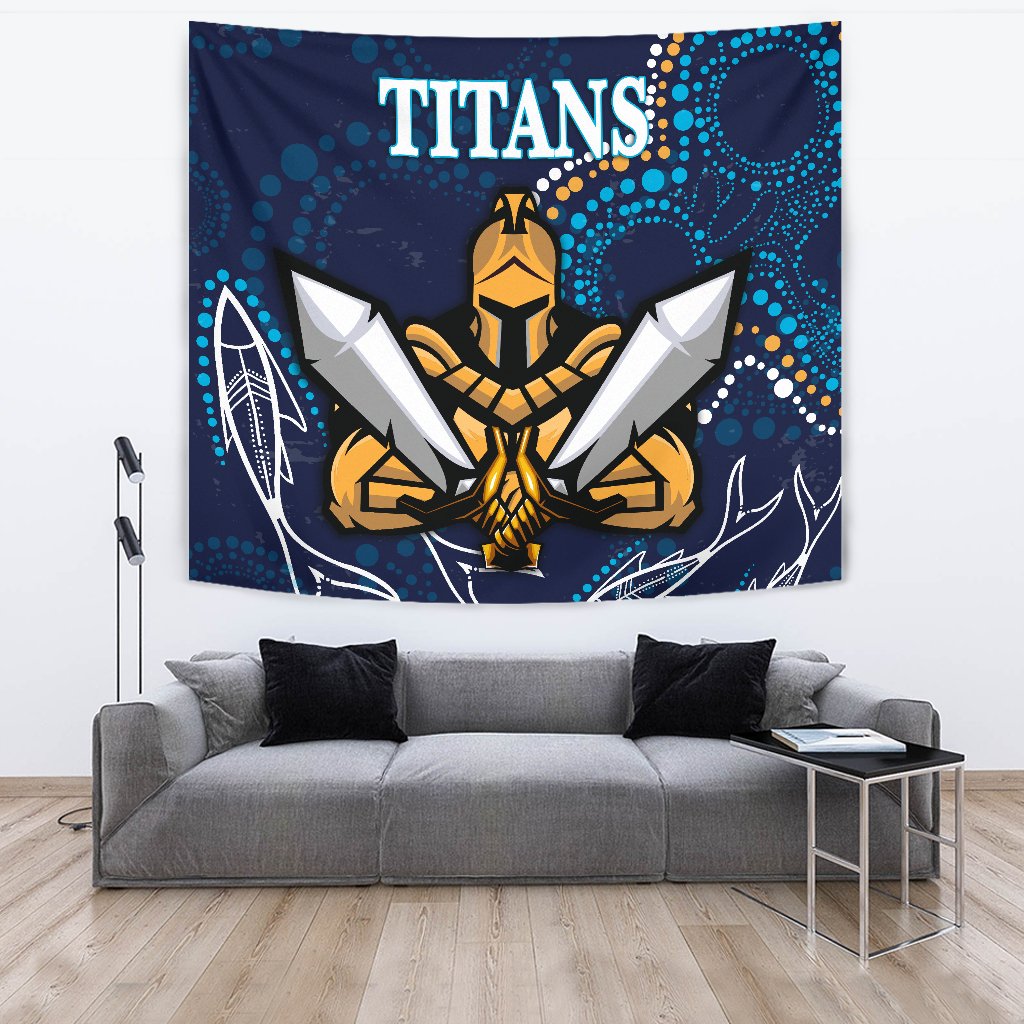 Gold Coast Tapestry Titans Gladiator Indigenous - Vibe Hoodie Shop