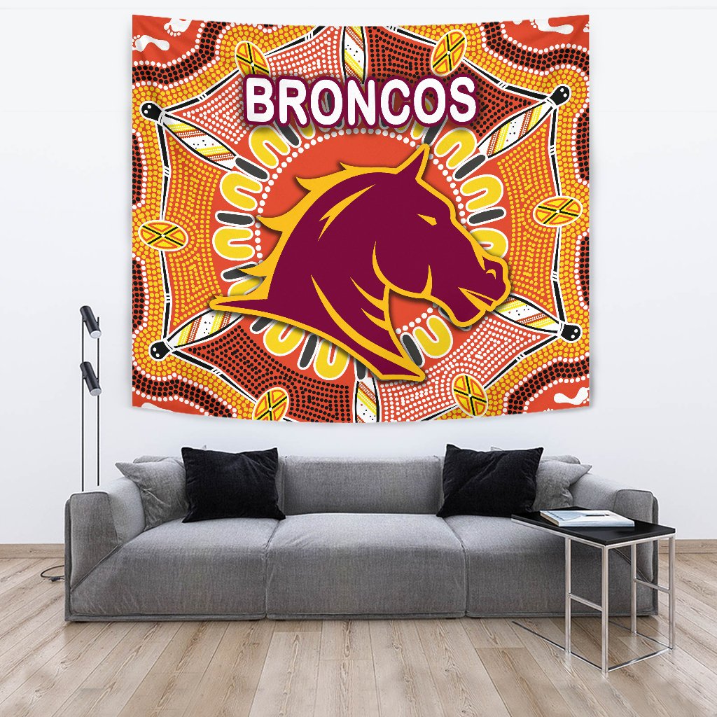 Brisbane Tapestry Broncos Indigenous Warm Vibes - Vibe Hoodie Shop