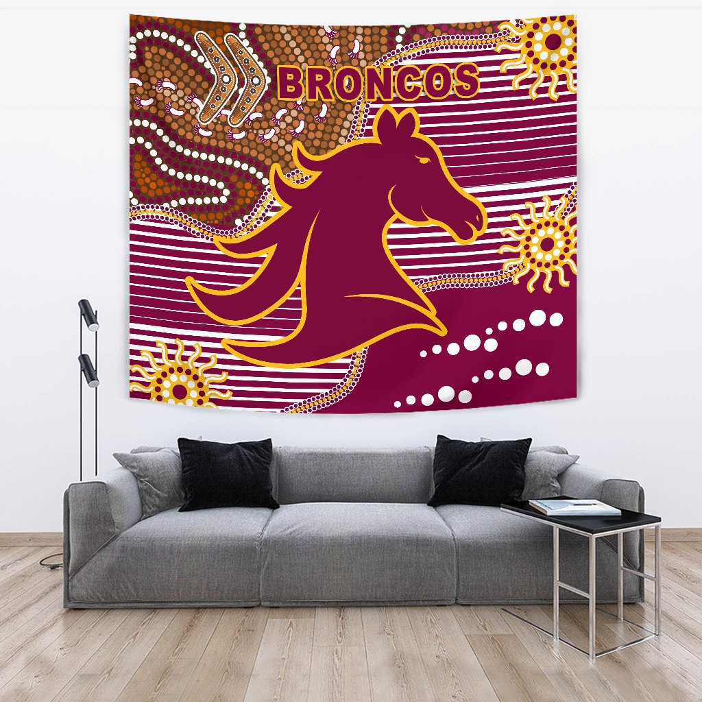 Broncos Super Tapestry Indigenous Brisbane - Vibe Hoodie Shop