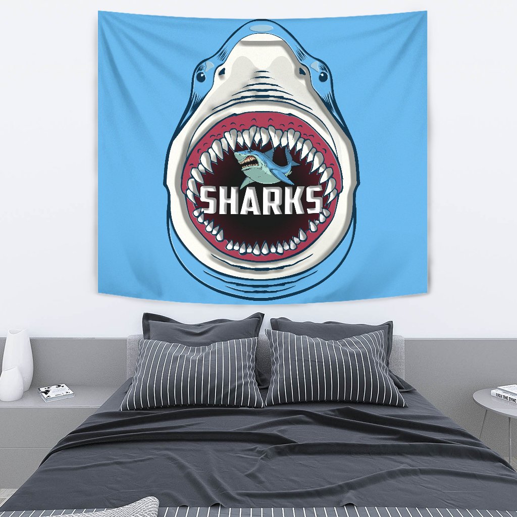 Sharks Rugby Tapestry Cronulla Sutherland - Vibe Hoodie Shop