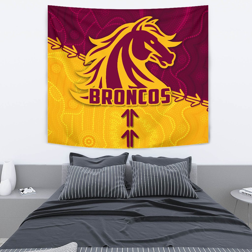 Broncos Tapestry Brisbane Aboriginal - Vibe Hoodie Shop