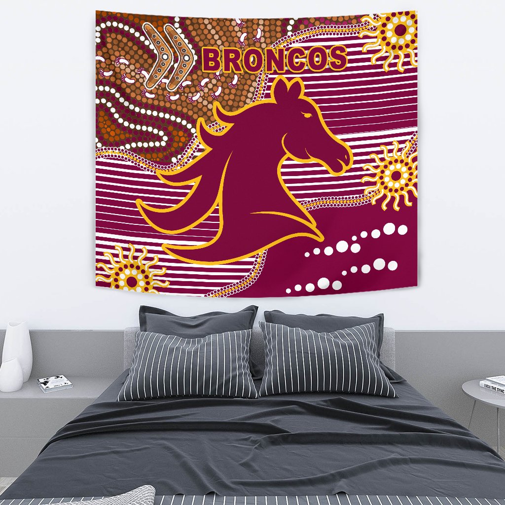 Broncos Super Tapestry Indigenous Brisbane - Vibe Hoodie Shop