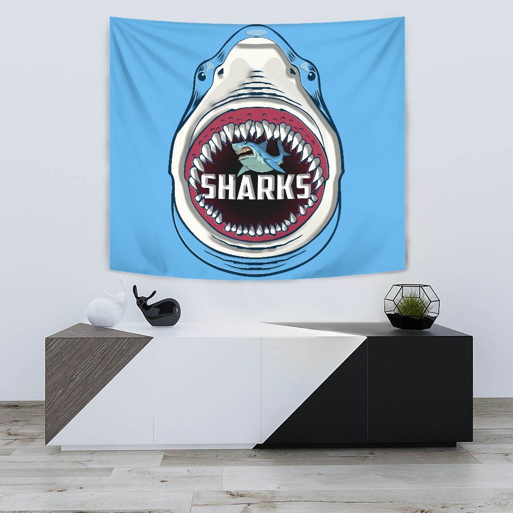 Sharks Rugby Tapestry Cronulla Sutherland - Vibe Hoodie Shop