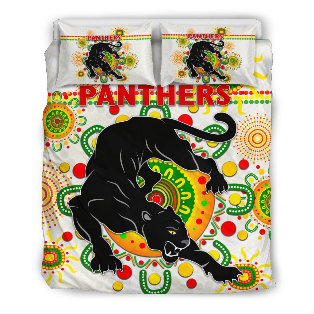 Penrith Bedding Set Indigenous Panthers - White - Vibe Hoodie Shop