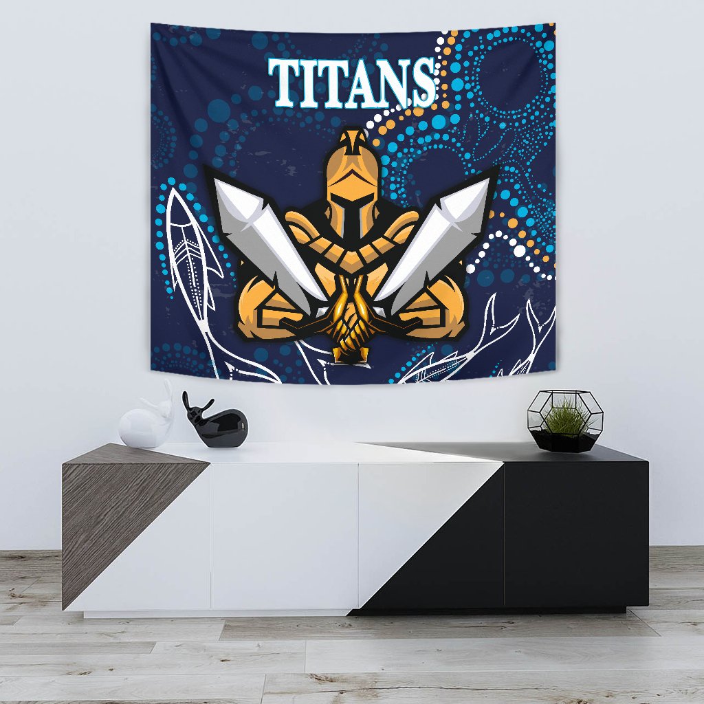 Gold Coast Tapestry Titans Gladiator Indigenous - Vibe Hoodie Shop