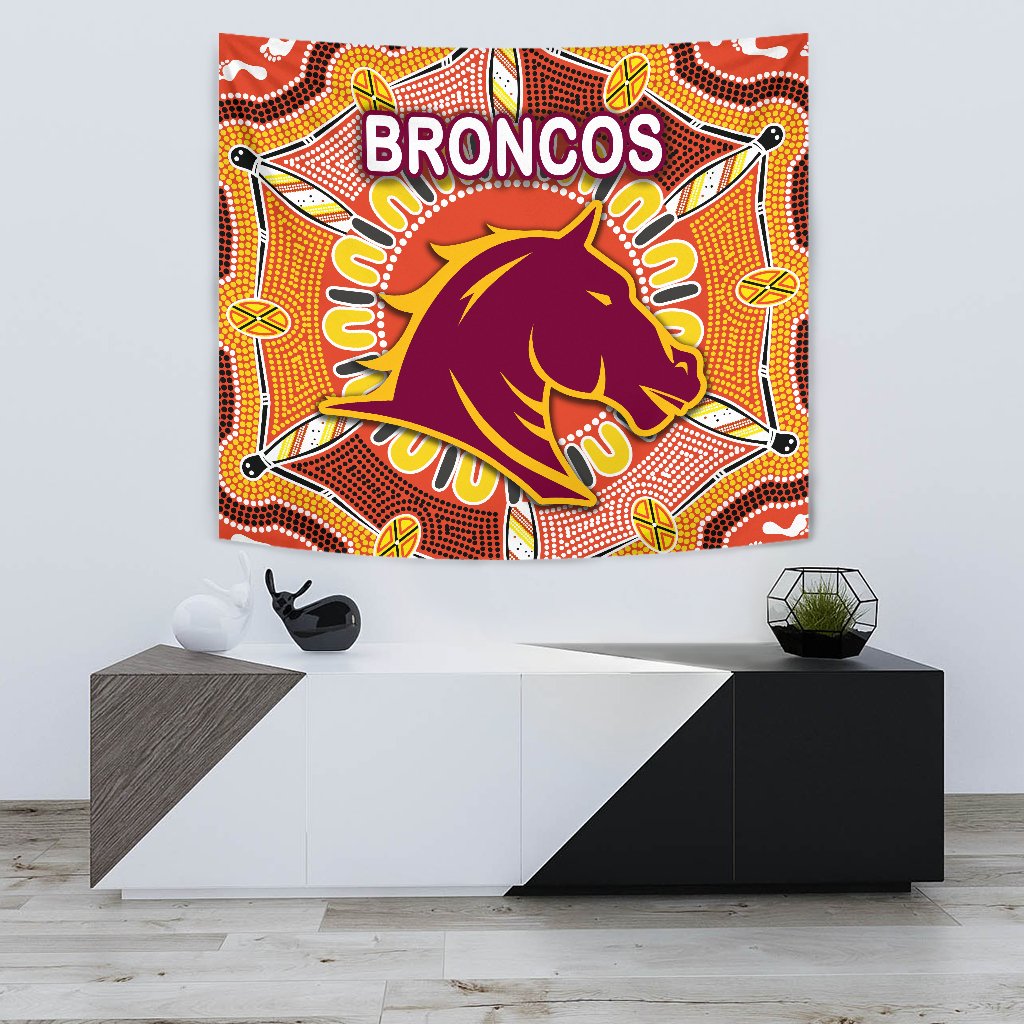 Brisbane Tapestry Broncos Indigenous Warm Vibes - Vibe Hoodie Shop