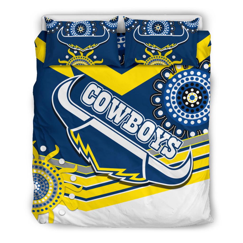 Proud Cowboys Bedding Set Indigenous North Queensland - Vibe Hoodie Shop