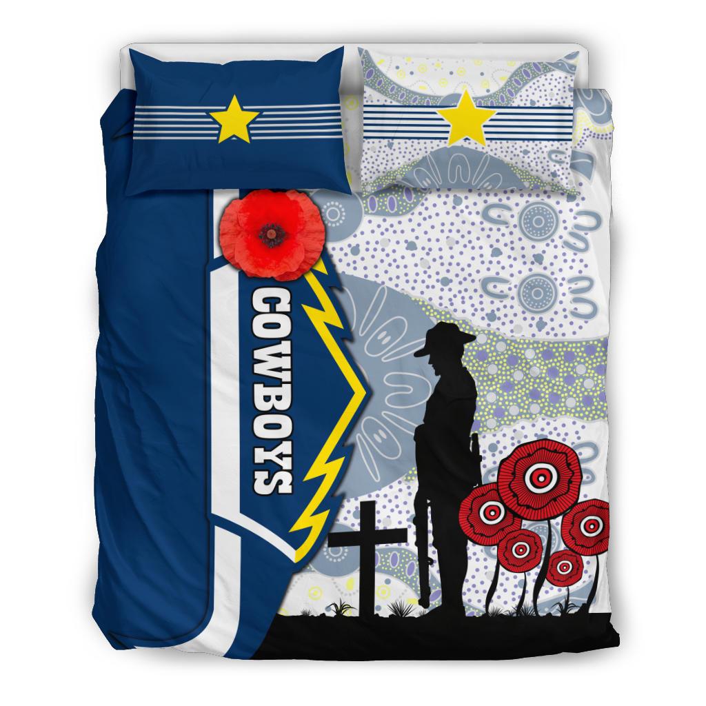 Cowboys Bedding Set North Aboriginal ANZAC Day - Vibe Hoodie Shop