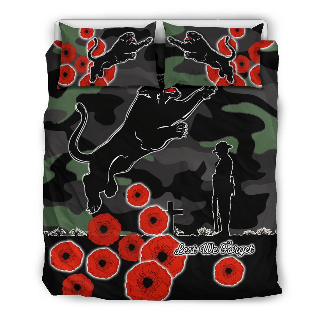 Panthers ANZAC Day Bedding Set Simple Poppy - Vibe Hoodie Shop